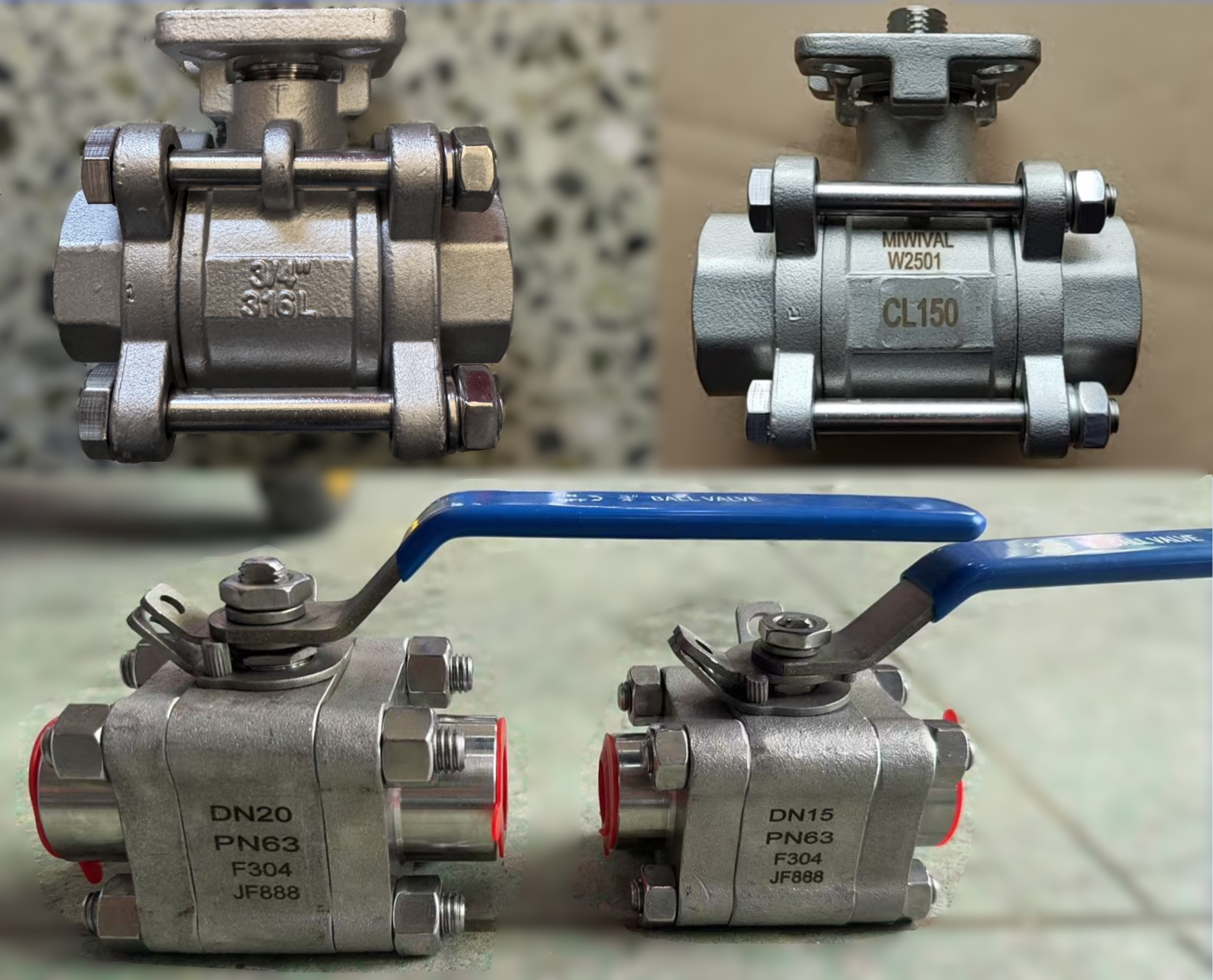 3PC SW & NPT & SWxNPT Handlever Ball Valves