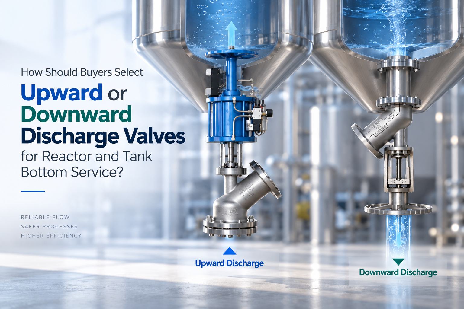 How Should Buyers Select Upward or Downward Discharge Valves for Reactor and Tank Bottom Service? How Should Buyers Select Upward or Downward Discharge Valves for Reactor and Tank Bottom Service?