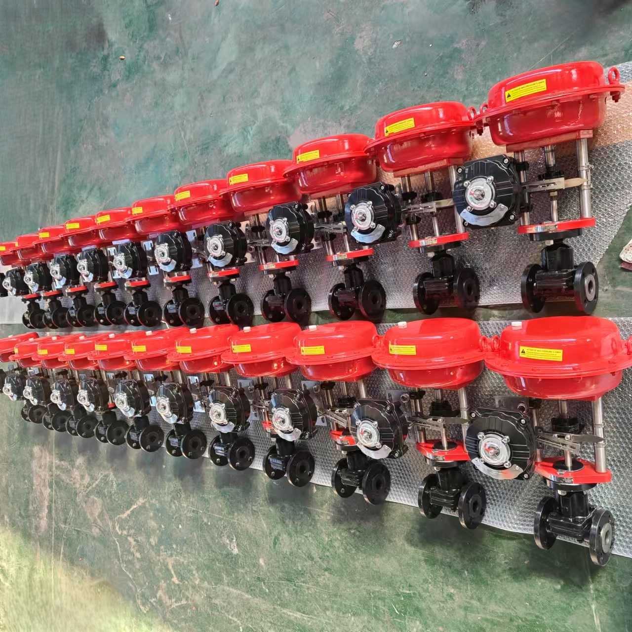 pneumatic rubber lined diaphragm valve with fail-close actuator for industrial process service